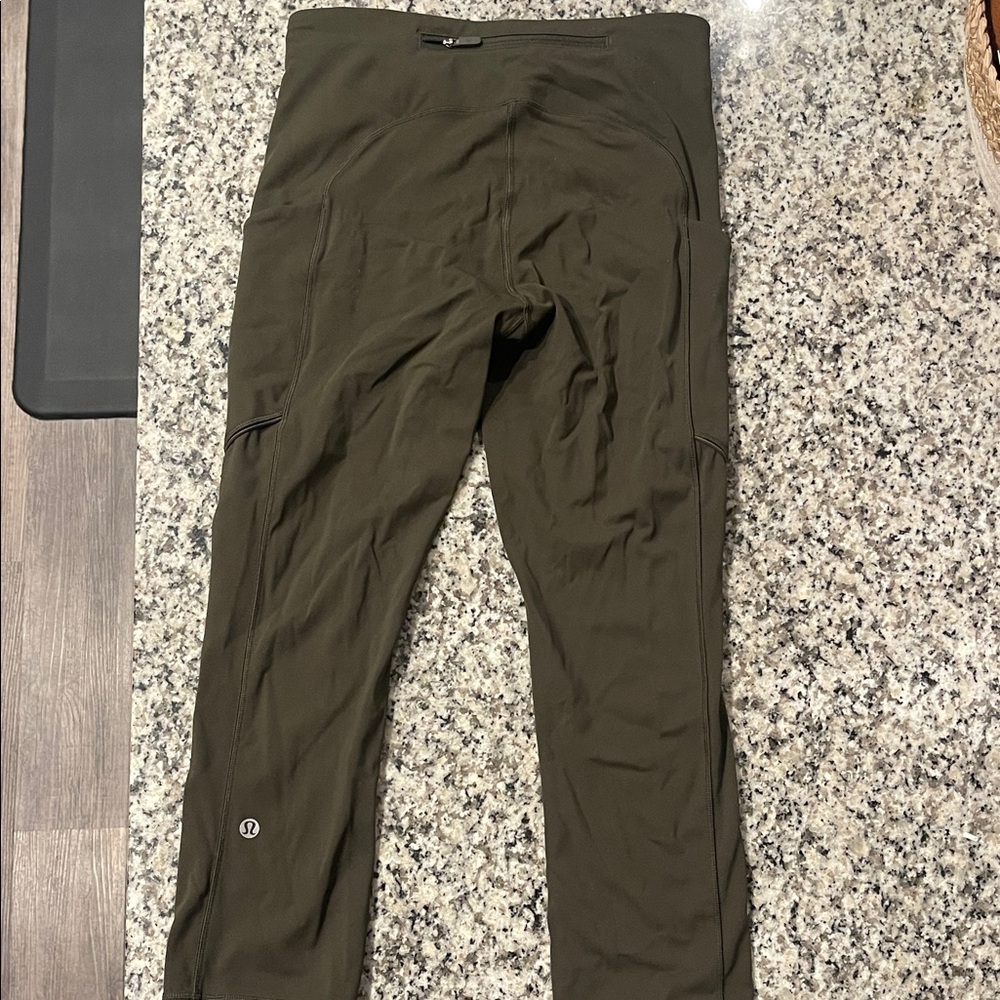 Lululemon Athletica Olive Green Leggings